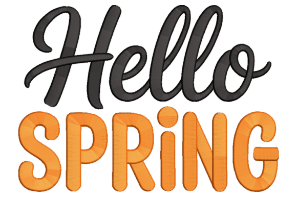 Download Hello Spring Embroidery Design - Spring embroidery Collection