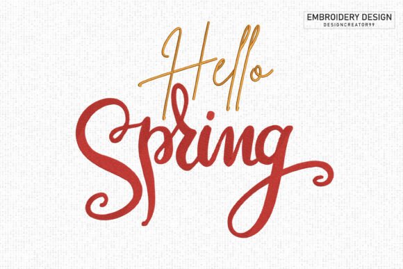 Download Hello Spring Embroidery Design - Spring embroidery Collection