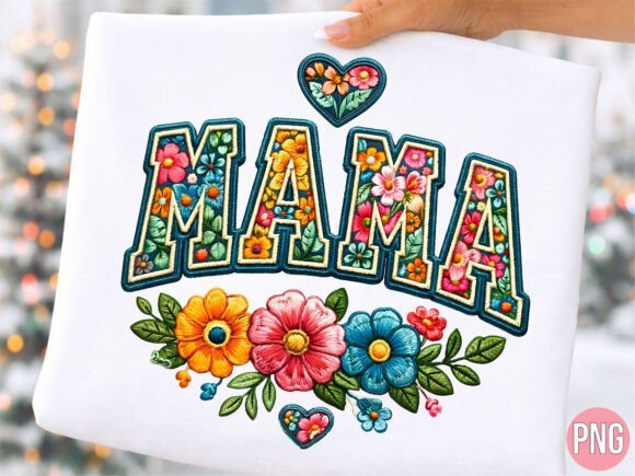 Download Floral Mama Embroidery Patch Style PNG - Floral mama embroidery Collection