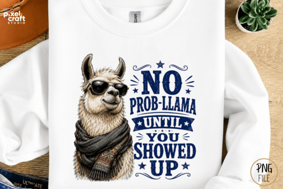 Download Sarcastic Llama Typography Quote PNG - Premium Resources